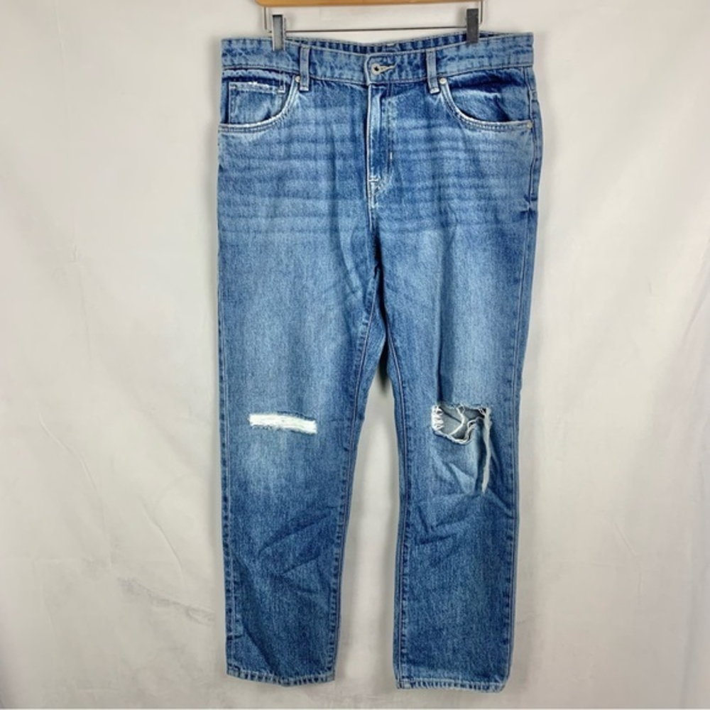 BUFFALO Relaxed Boyfriend Madison Straight Leg Distressed Jeans Sz 29‎